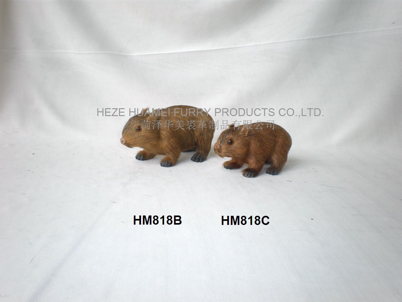 HM818,菏泽宇航裘革制品有限公司专业仿真皮毛动物生产厂家